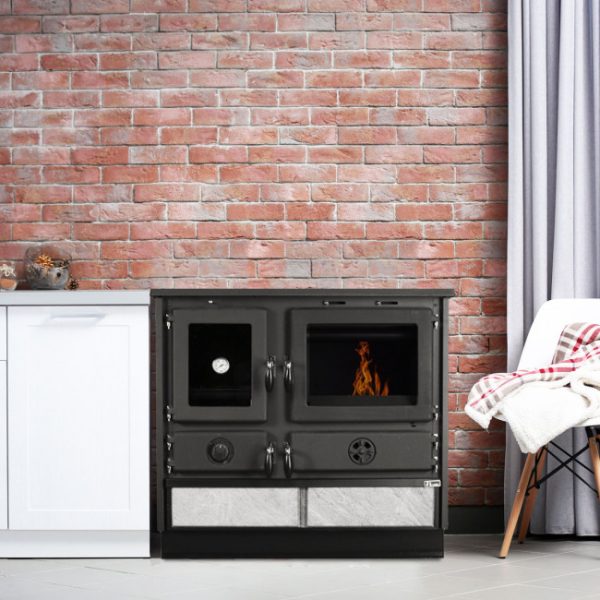 Holz-/Kohleofen mit Super Thermo Magnum Specksteinkessel 16,4 kW – Bild 3