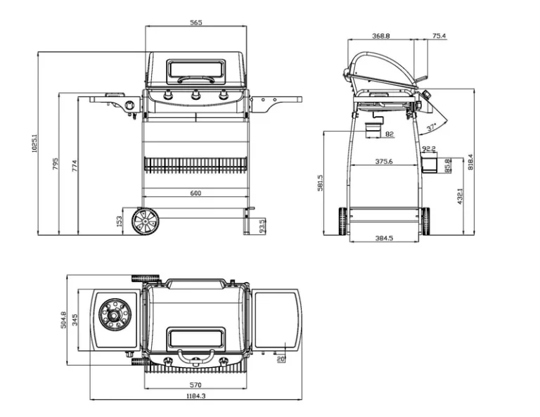 Rado – 3 + 1 Brenner Gasgrill mit Zubehör – Bild 2