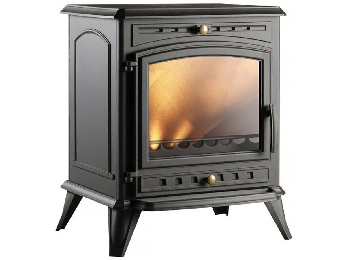 Holzofen „Altea“ – 74,4 x 64,4 x 54,7 cm – 5 bis 12 kW – Anthrazit